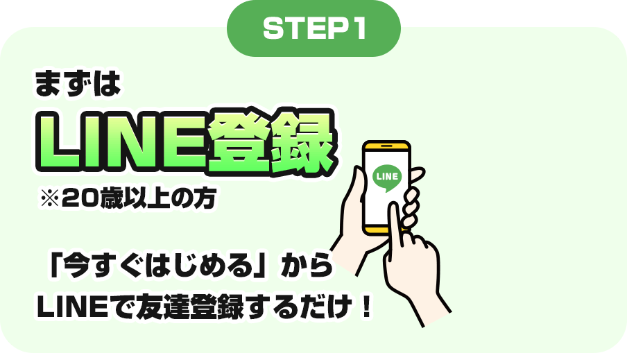 STEP1 まずはLINEで友達登録